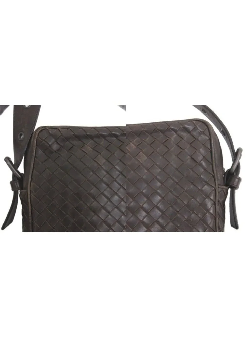 Bottega Veneta Intrecciato Shoulder Bag Leather Brown